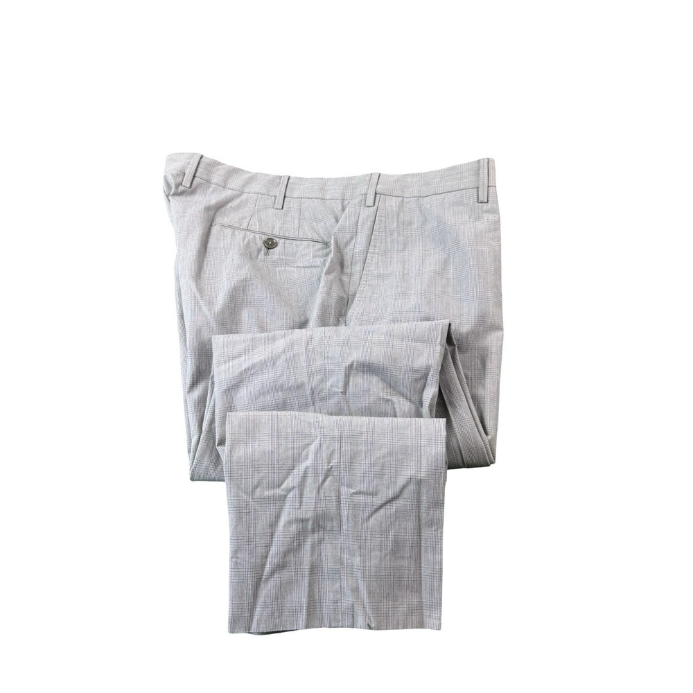 PT01 Gray Glen Plaid Cotton Slim Fit Mens Trouser 40x31 IT 56